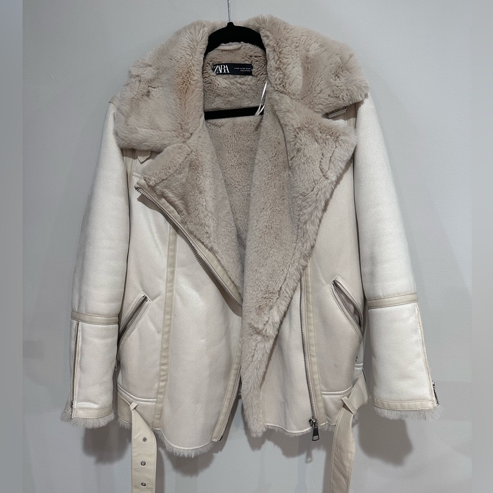 Zara Faux Fur Leather Jacket